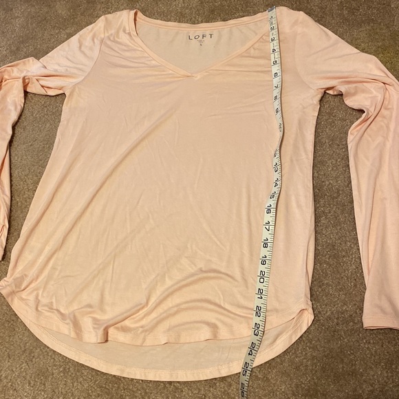 NWOT LOFT Pale Pink Long Sleeve Top - Picture 5 of 7